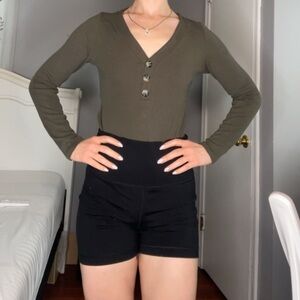 Olive green bodysuit